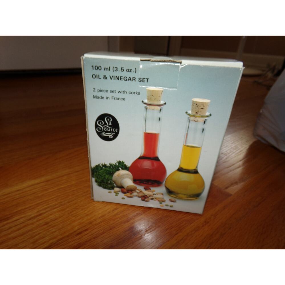 La Source vintage oil & vinegar set new in box Made in France